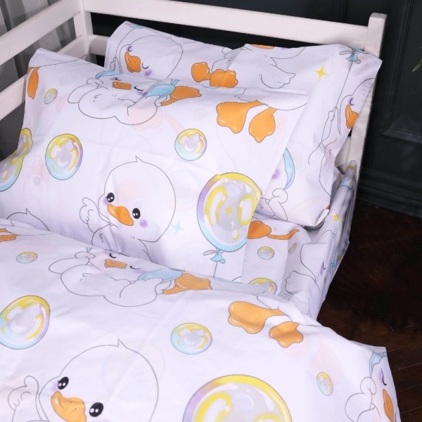 Фото - Комплект постільної білизни дитячий MirSon 110х140 см 17-0895 Baby Ducks white Ranforce Elite (2200012393338)